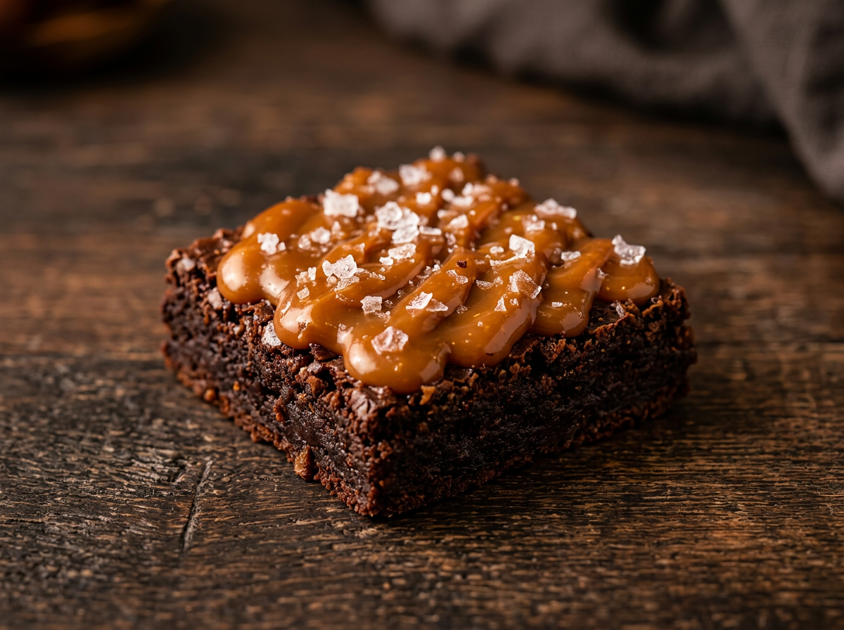 Einzelner Brownie: Salted Caramel